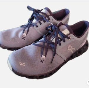 On Cloud X Helion Women's Run Walk Train Athletic Shoes SZ 8.5 Blue Gray Gym